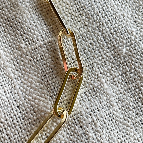 Gold Paperclip Chain, Gold Oval Link Necklace - Picture 8 of 8